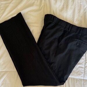 Men's Black Pinstripe Pants